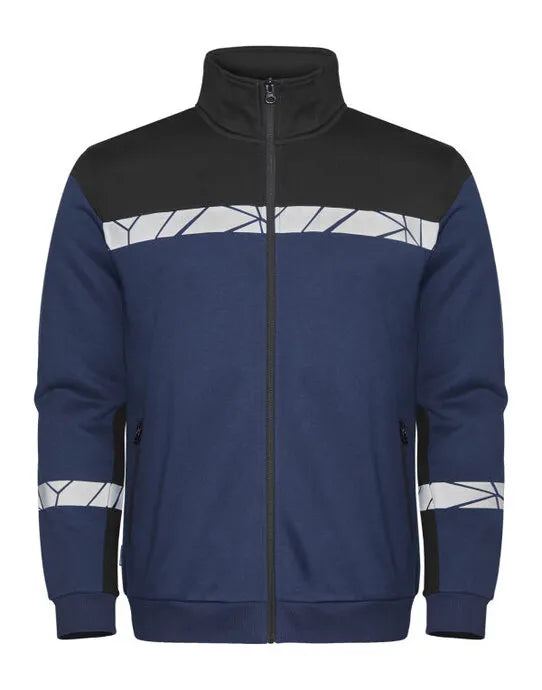 Pro-Job - Progression 7103 Full Zip Sweat - Navy Black - Customisable Workwear