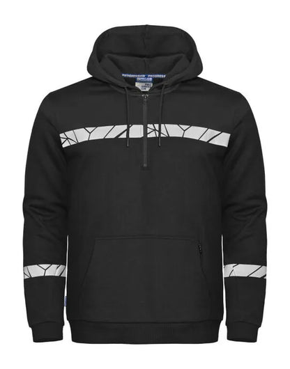 Pro-Job - Progression 7104 1/2 Zip Hoodie - Black Black - Customisable Workwear