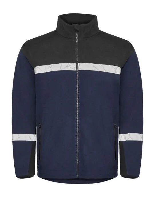 Pro-Job - Progression 7300 Full Zip Fleece - Navy Black - Customisable Workwear