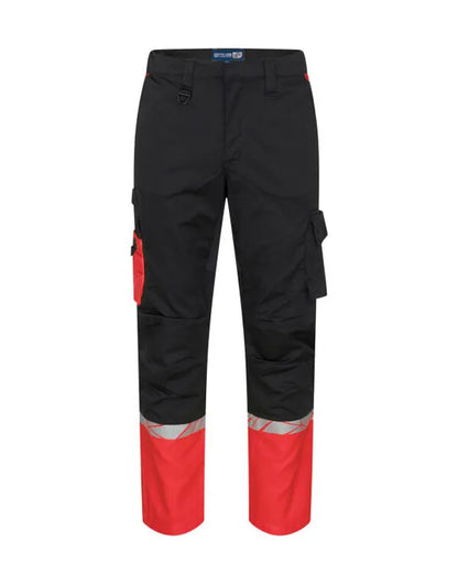 Pro-Job - 7507 Service Pant - Black Red - Customisable TROUSERS &amp; JOGPANTS