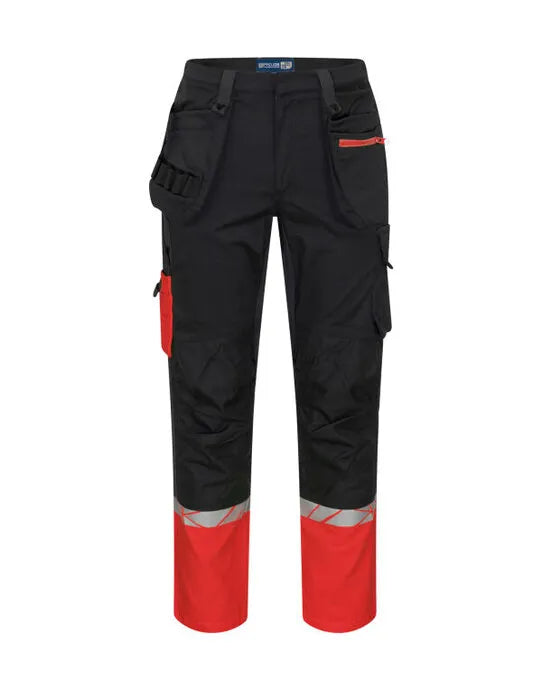 Pro-Job - 7509 Workpant - Black Red - Customisable TROUSERS &amp; JOGPANTS