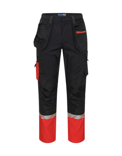Pro-Job - 7509 Workpant - Black Red - Customisable TROUSERS &amp; JOGPANTS