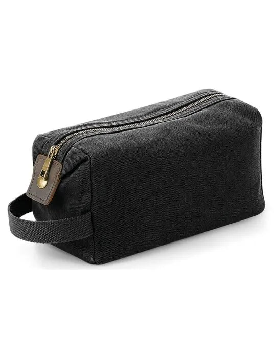 Quadra Heritage Waxed Canvas Wash Bag qd651