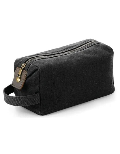 Quadra Heritage Waxed Canvas Wash Bag qd651