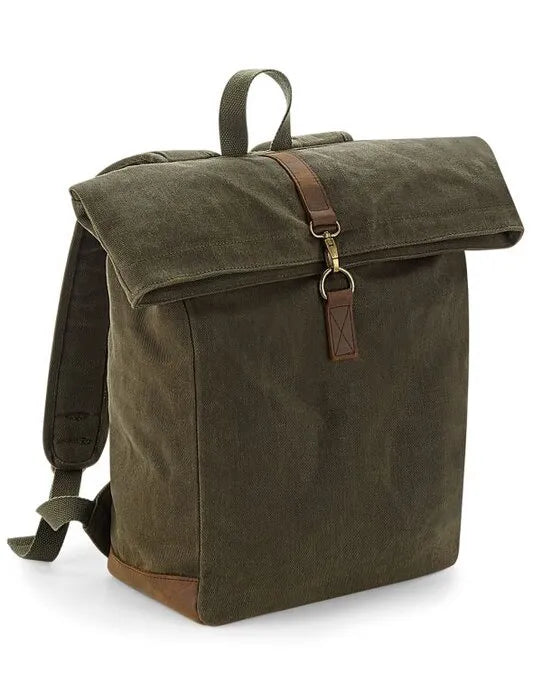 Quadra Heritage Waxed Canvas Backpack qd655