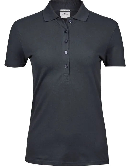 Ladies Luxury Stretch Polo Tj145 - Dark Grey M - Customisable POLO SHIRTS