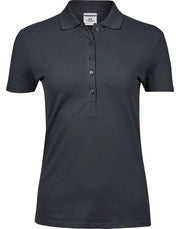 Ladies Luxury Stretch Polo Tj145 - Dark Grey XL - Customisable POLO SHIRTS
