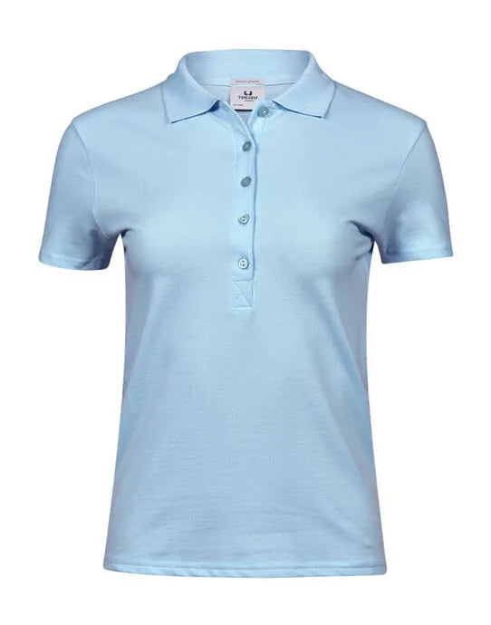Ladies Luxury Stretch Polo Tj145 - Light Blue S - Customisable POLO SHIRTS