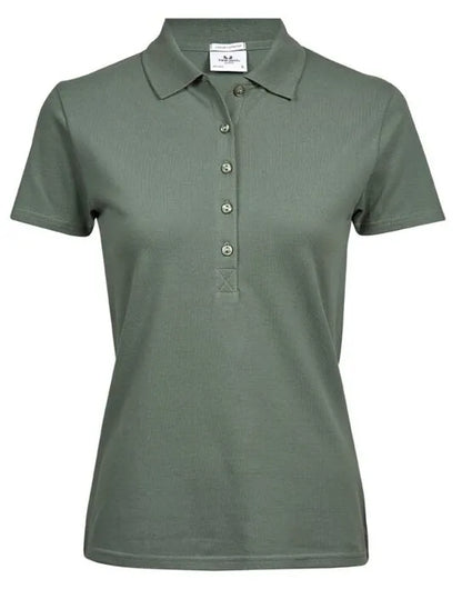 Ladies Luxury Stretch Polo Tj145 - Leaf Green XL - Customisable POLO SHIRTS