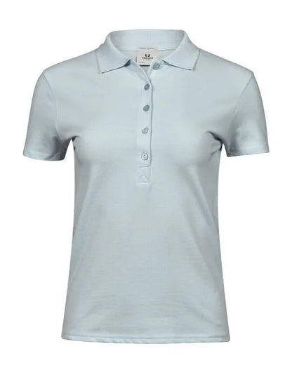 Ladies Luxury Stretch Polo Tj145 - Ice Blue S - Customisable POLO SHIRTS