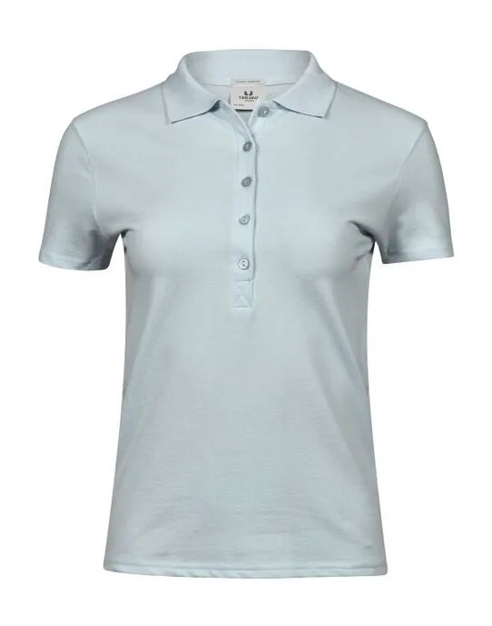 Ladies Luxury Stretch Polo Tj145 - Ice Blue XL - Customisable POLO SHIRTS