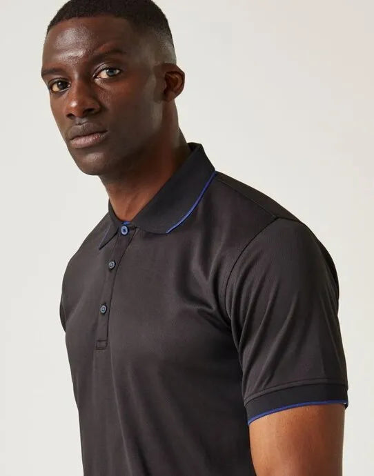 Regatta Professional Regatta Navigate Short Sleeve Polo TRS264 - Black New Royal - Customisable Polos