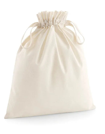 Westford Mill Soft Cotton Drawcord Bag w118