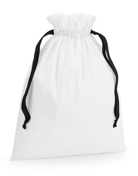Westford Mill Cotton Bag W Ribbon Cord w121