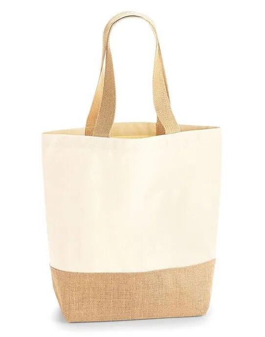 Westford Mill Jute Base Canvas Shopper w450