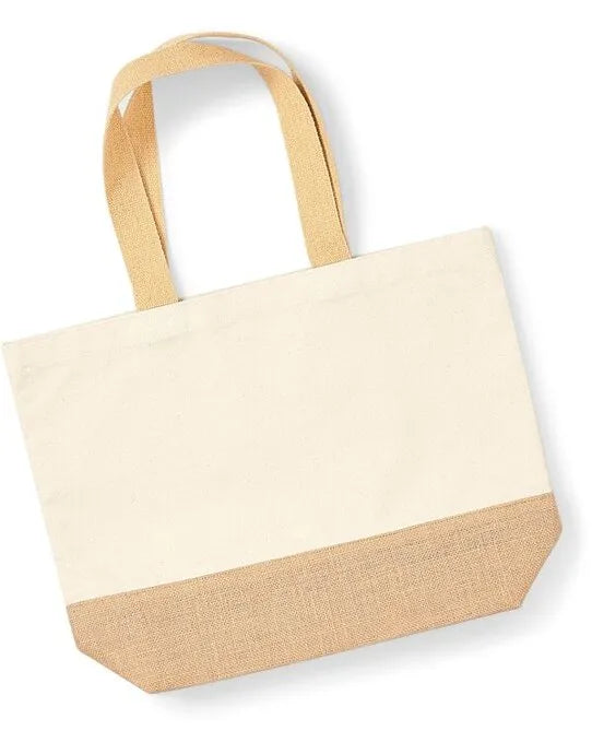 Westford Mill Jute Base Canvas Tote w451