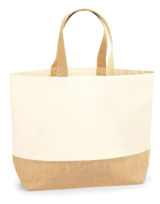 Westford Mill Jute Base Canvas Tote XL w452