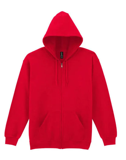 Gildan Heavy Blend Adult Zip Hood Sweat - Red - 18600