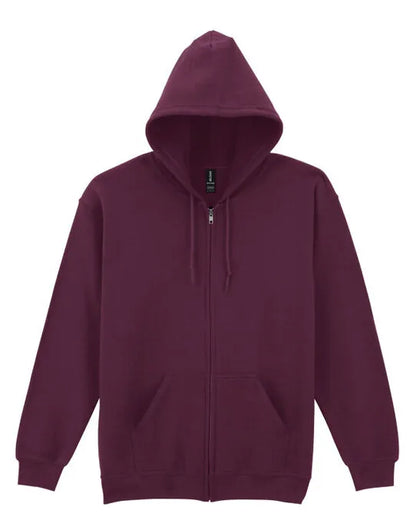 Gildan Heavy Blend Adult Zip Hood Sweat - Maroon - 18600