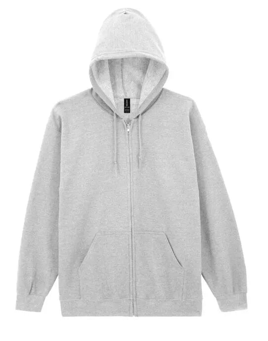 Gildan Heavy Blend Adult Zip Hood Sweat - Ash Grey - 18600