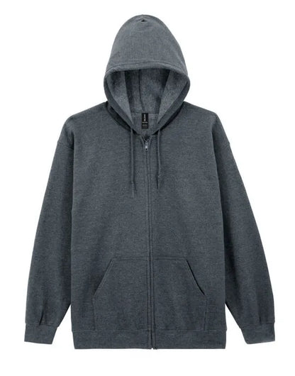 Gildan Heavy Blend Adult Zip Hood Sweat - Dark Heather - 18600