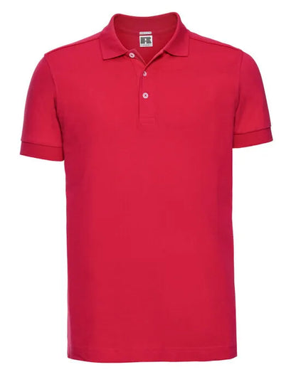 Russell Collection Russell Mens Fitted Stretch Polo 566M