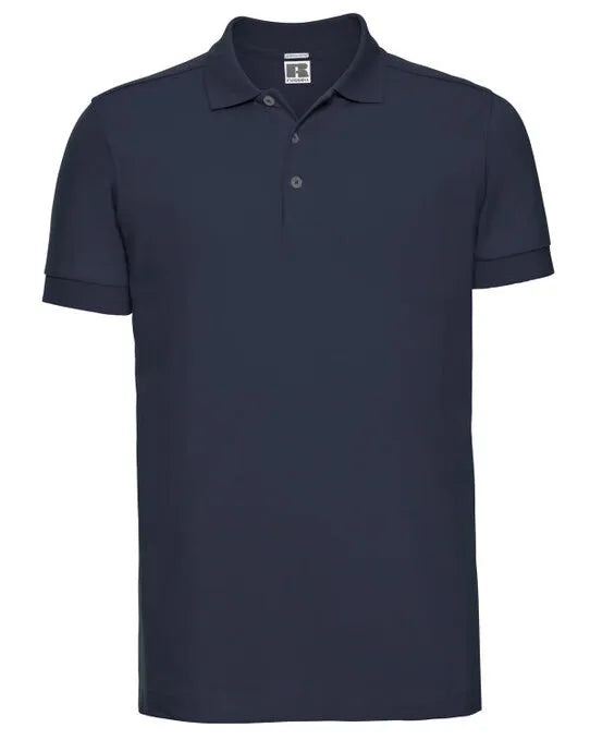Russell Collection Russell Mens Fitted Stretch Polo 566M