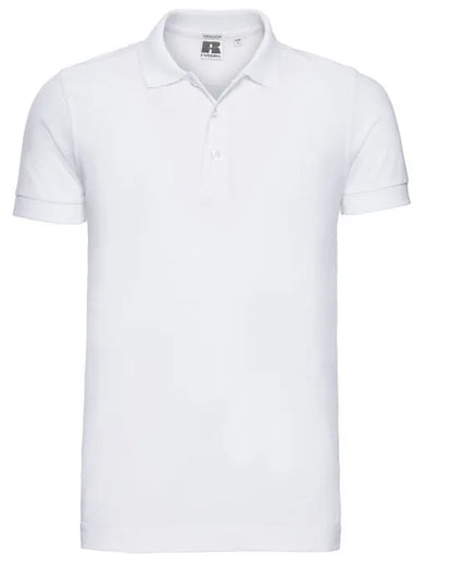 Russell Collection Russell Mens Fitted Stretch Polo 566M