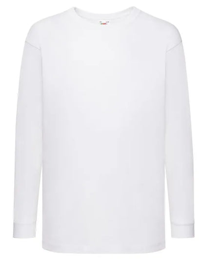 Kids Valueweight Long Sleeve T 61007 - White - Customisable T-Shirt