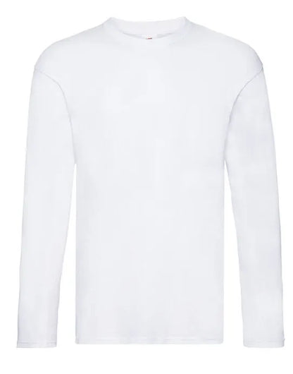 Mens Original Long Sleeve T 61428 - White - Customisable T-Shirt