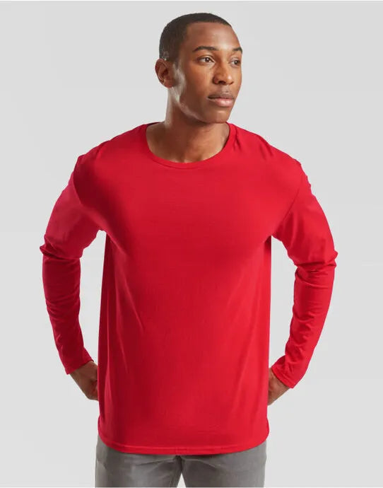 Iconic 150 Long Sleeve T 61446 - Red - Customisable T-Shirt