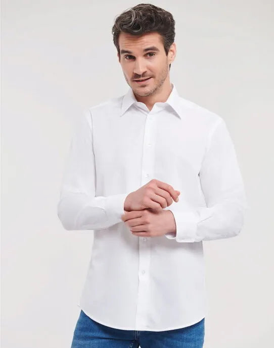 Russell Collection Mens LS Tailor Poplin 924M - - Customisable Shirts