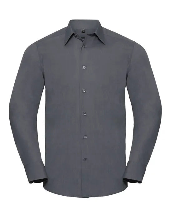 Russell Collection Mens LS Tailor Poplin 924M - - Customisable Shirts