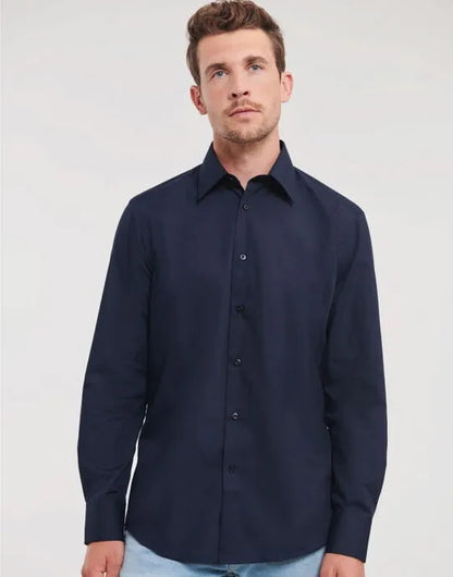 Russell Collection Mens LS Tailor Poplin 924M - - Customisable Shirts