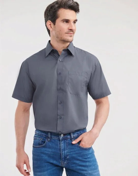 Russell Collection Men SS Classic Poplin 935M
