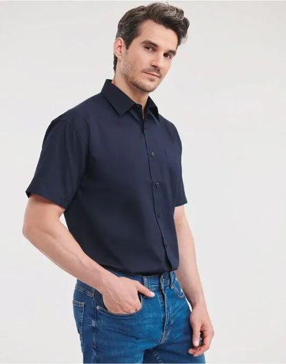 Russell Collection Men SS Classic Poplin 935M