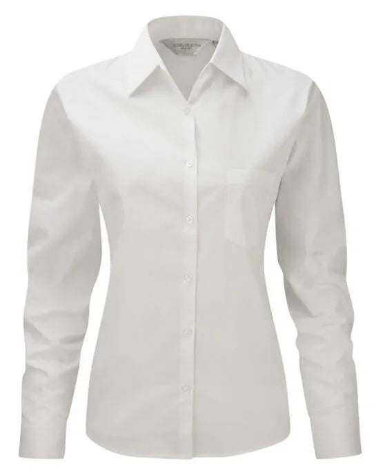 Russell Collection Lady LS PureCot Shirt 936F