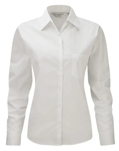 Russell Collection Lady LS PureCot Shirt 936F