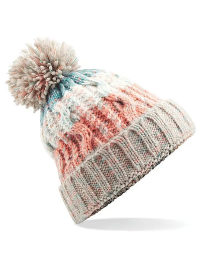 Beechfield Corkscrew Pom Pom Beanie B486