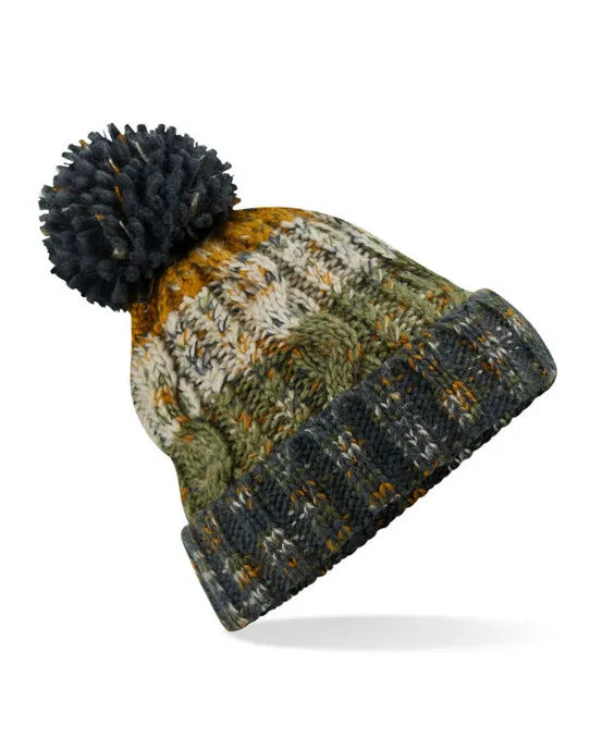 Beechfield Corkscrew Pom Pom Beanie B486