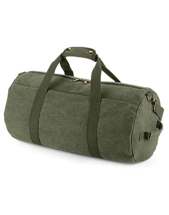 Bagbase Vintage Canval Barrel Bag bg655