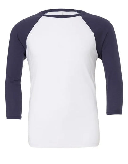 Bella Canvas Unisex 3/4 Sleeve Baseball Tee CA3200