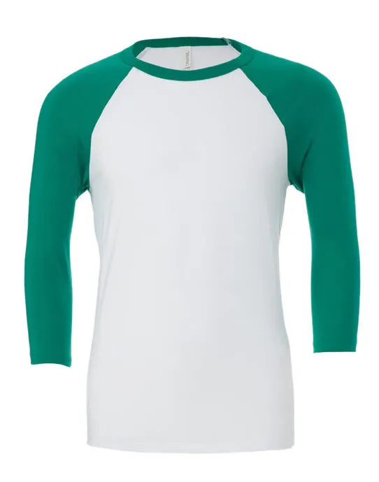 Bella Canvas Unisex 3/4 Sleeve Baseball Tee CA3200