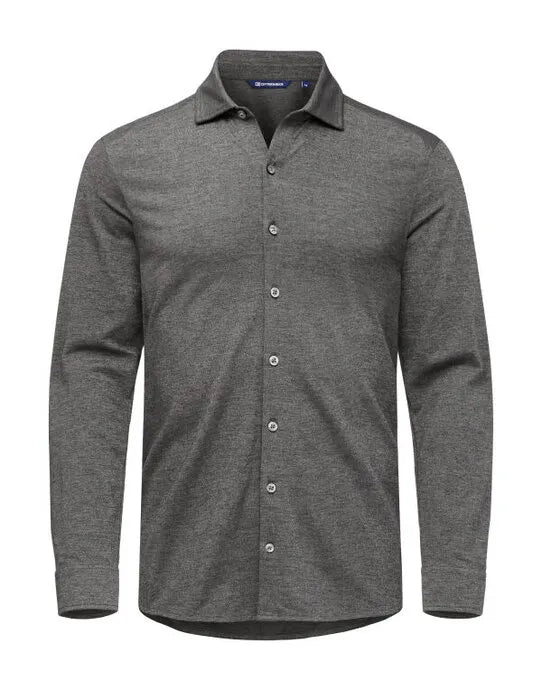 Cutter &amp; Buck - Advantage Shirt Men - Anthracite Melange - Customisable Shirts &amp; Blouses