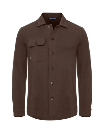 Cutter &amp; Buck - Advantage Leisure Shirt Men - Dark Mocca - Customisable OUTERWEAR