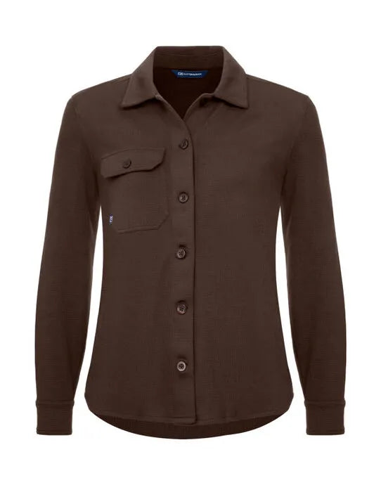 Cutter &amp; Buck - Advantage Leisure Shirt Women - Dark Mocca - Customisable OUTERWEAR