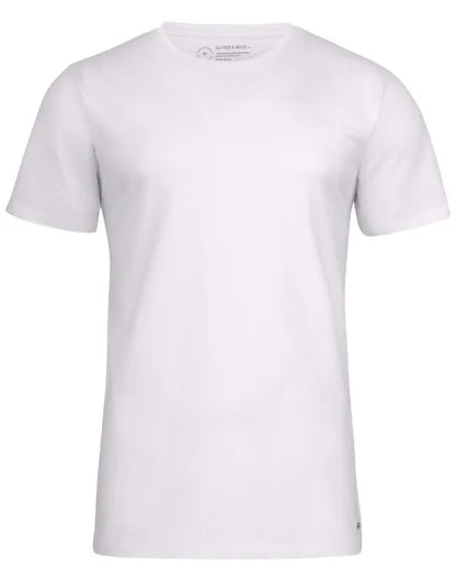 Cutter &amp; Buck - Manzanita Roundneck Men - White - Customisable T-Shirt