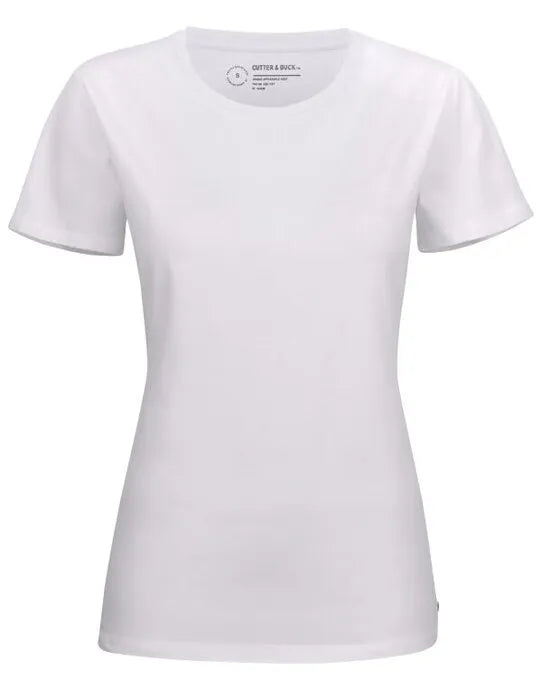 Cutter &amp; Buck - Manzanita Roundneck Women - White - Customisable T-Shirt