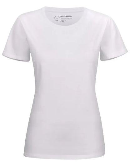 Cutter &amp; Buck - Manzanita Roundneck Women - White - Customisable T-Shirt