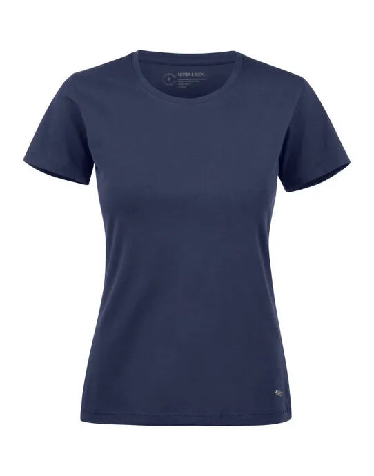 Cutter &amp; Buck - Manzanita Roundneck Women - Dark Navy - Customisable T-Shirt